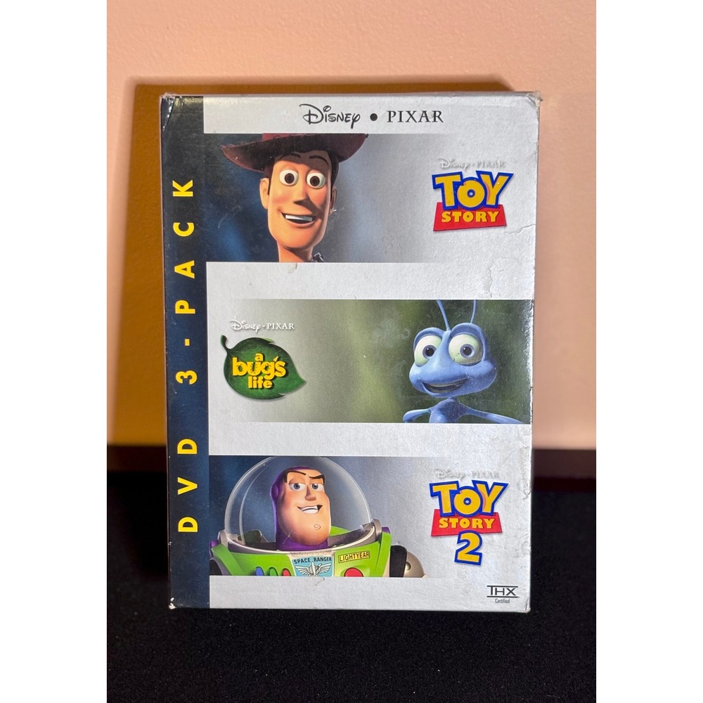 Disney Pixar 3-Pack DVD Box Set Toy Story A Bugs Life Toy Story 2 THX Certified